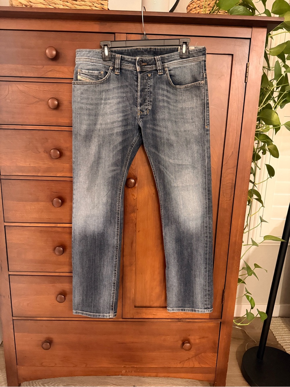 Vintage Diesel Safado Regular Slim Straight Jeans 32x30 Wash 0885k Stretch